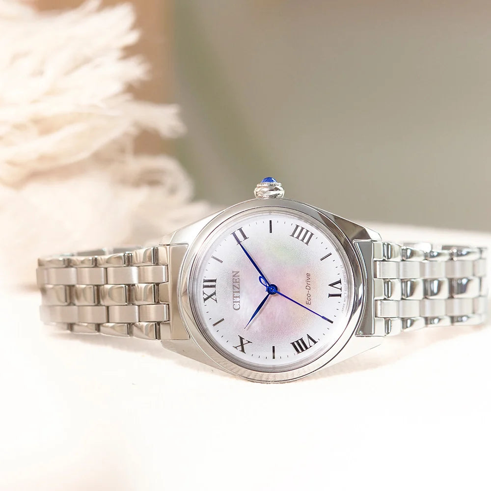 Orologio Citizen Lady Arcly, Eco Drive quadrante madreperla, 33mm - EM1140-80D