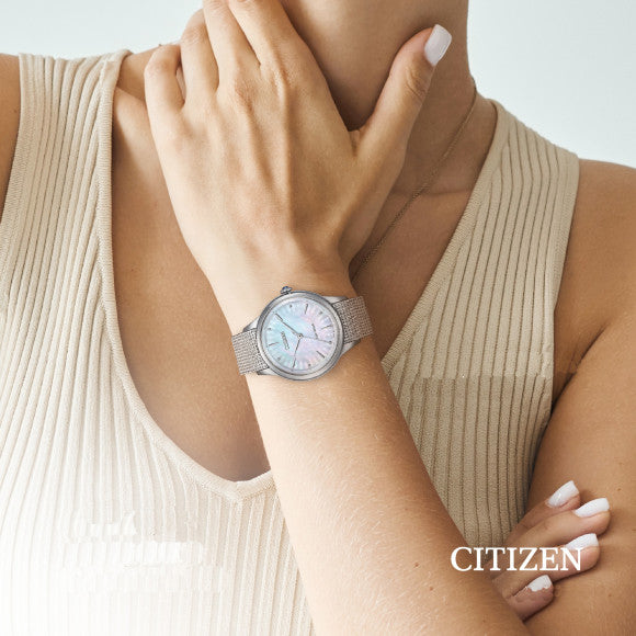Orologio Citizen Lady Collezione Gerbera, quadrant madreperla, 32mm - EM1150-86D