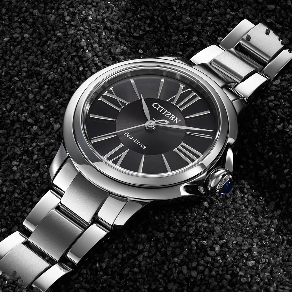 Orologio Citizen Lady Ceci, Eco-Drive, quadrante nero, 32mm - EM1160-58E