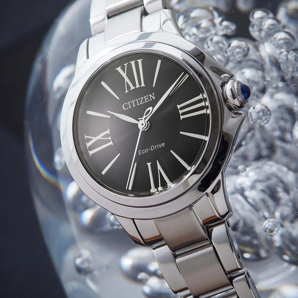 Orologio Citizen Lady Ceci, Eco-Drive, quadrante nero, 32mm - EM1160-58E