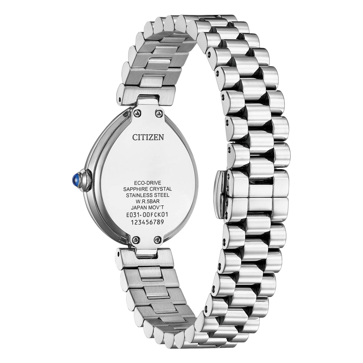 Orologio Citizen Lady, Rainell, quadrante verde bianco, eco-drive, 35x26mm - EM1200-55A