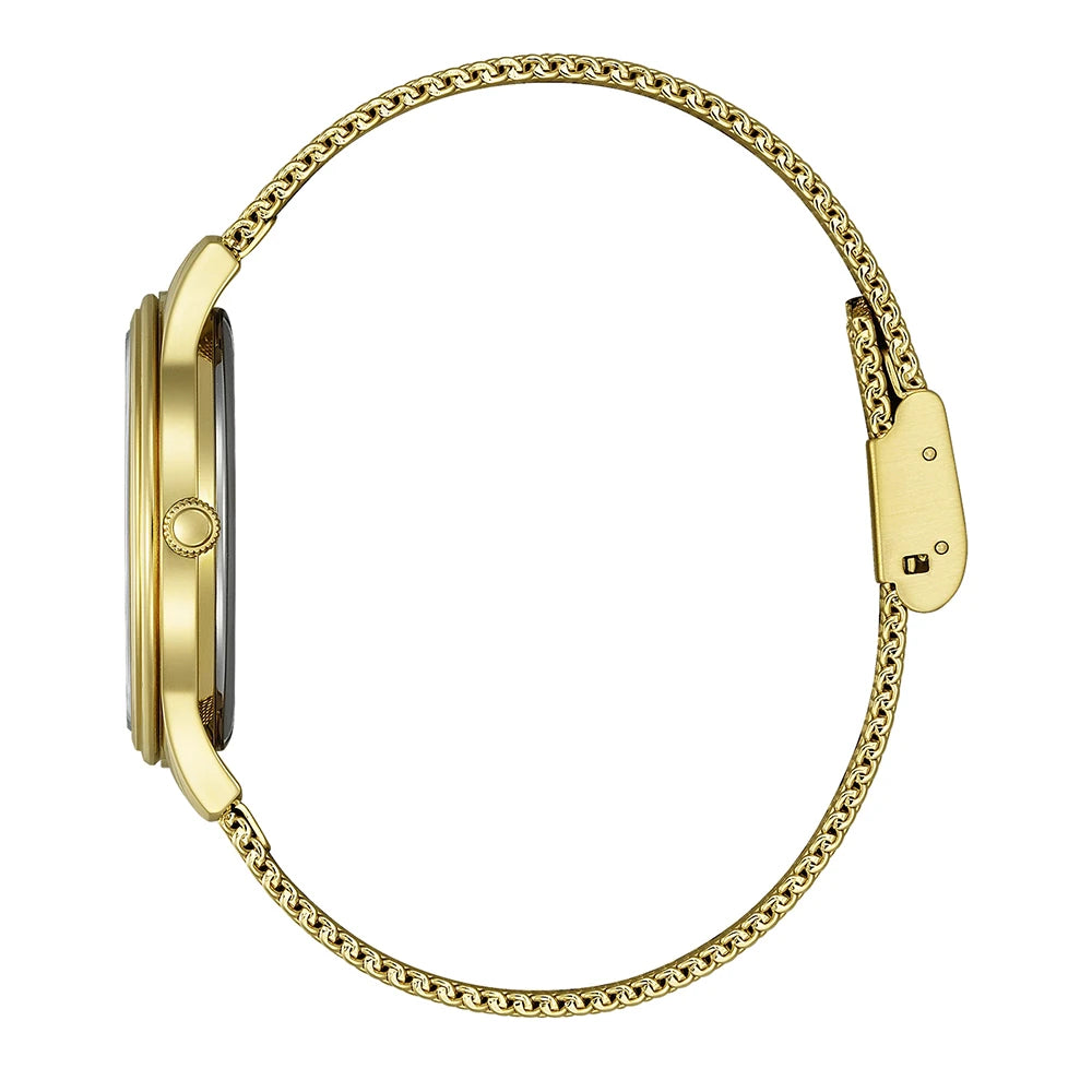 Orologio Citizen Lady Elegant, bracciale mesh color oro giallo e quadrante bianco, eco-drive, 34mm - EM1222-87A