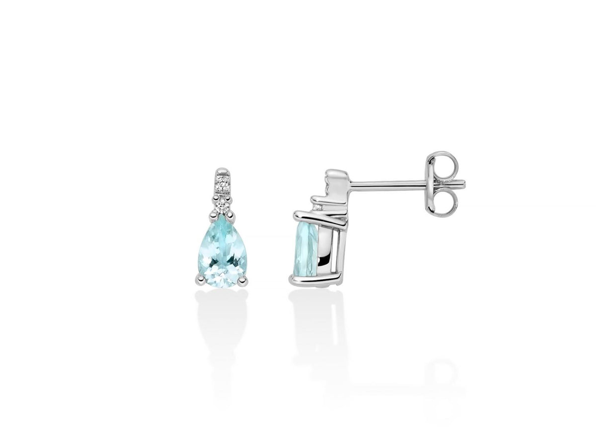 Miluna Aquamarin-Ohrringe aus Weißgold und Diamanten – ERD2846