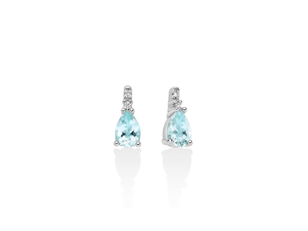 Miluna Aquamarin-Ohrringe aus Weißgold und Diamanten – ERD2846