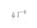 Miluna Orecchini a nodo infinito in oro bianco 9 kt con diamanti naturali ct 0,029 - ERD3453X