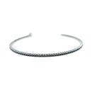 Bracciale tennis da uomo in argento con spinelli neri - ESB075