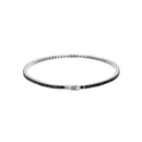 Tennis homme en argent avec spinelles noires - ESB077