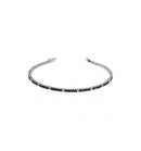 Bracciale Zancan tennis in argento  brunito 925 con zirconi neri alternati a zirconi bianchi - ESB078