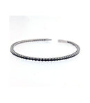 Bracciale Zancan tennis in argento  925 con spinelli neri - ESB079