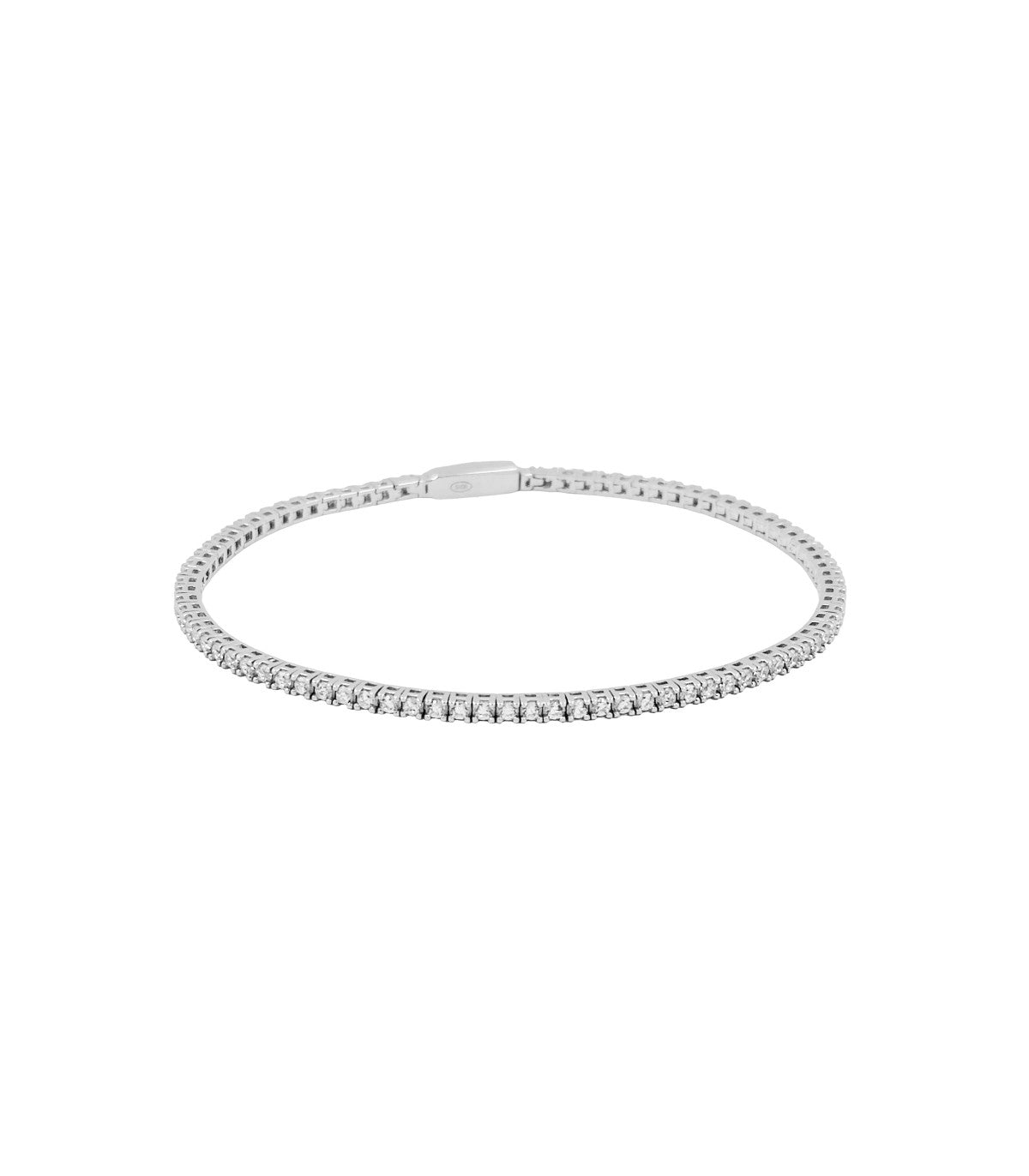 Bracciale Tennis in argento da uomo con zirconi bianchi - ESB080-B