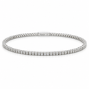 Bracciale tennis Zancan — Argento 925 con zirconi taglio carré da 1,00 mm — 19 cm — Fatto a mano in Italia - ESB080-B