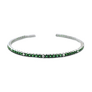 Bracciale Zancan tennis in argento 925 con zirconi verdi alternati a zirconi bianchi - ESB125