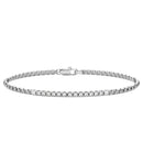 Bracciale Zancan da uomo in argento, semirigido mezzo tennis con spinelli bianchi - ESB381-BI