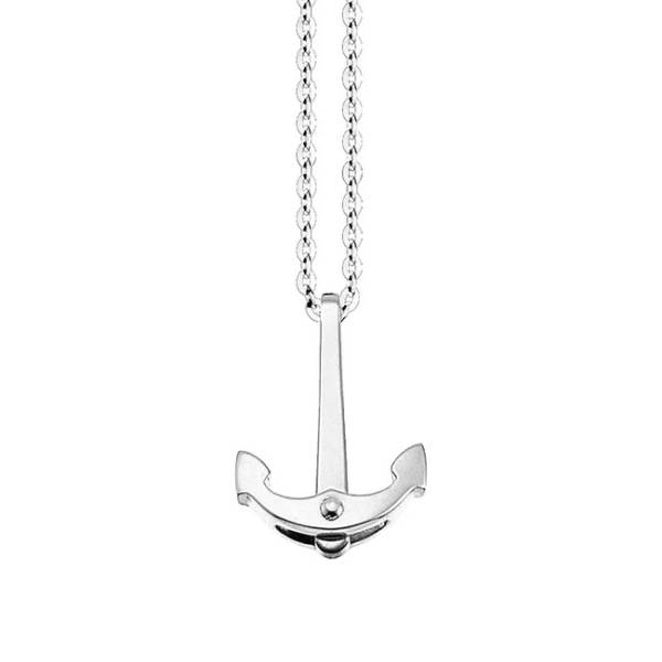 Zancan Men's Necklace Anchor Symbol 925 Silver ESC147