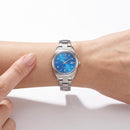 Orologio Citizen Lady Super Titanio, Eco-Drive quadrante blu e 4 diamanti, 29mm - EW2601-81L