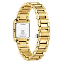 Orologio Citizen Lady Square, Eco-Drive, dorato con quadrante madreperla, 22mm - EW5602-81D
