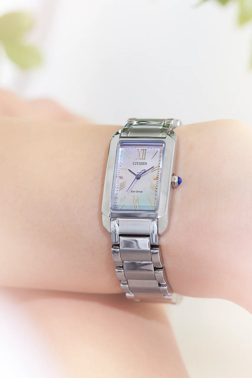 Orologio Citizen Lady EL Square, Eco Drive quadrante madreperla blu, 20mm - EW5620-55N