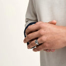 BAGUE HOMME ZANCAN EN ARGENT COLLECTION COSMOPOLITE - EXA175