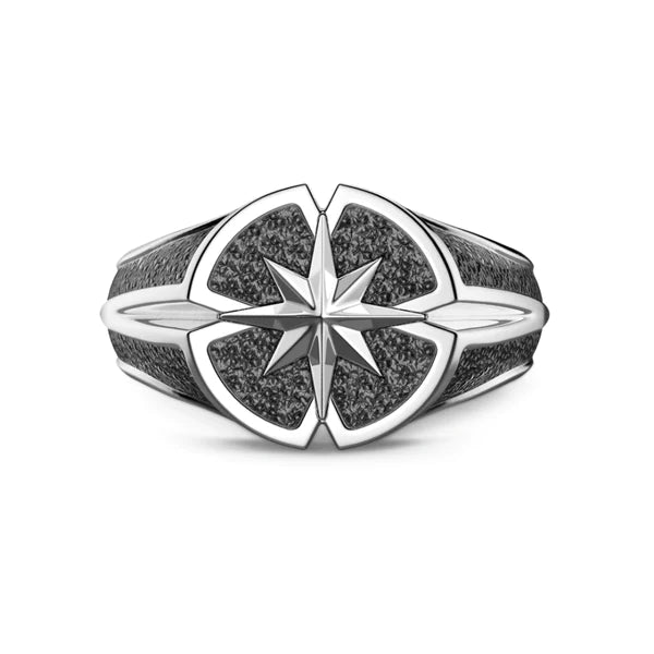 BAGUE HOMME ZANCAN EN ARGENT COLLECTION COSMOPOLITE - EXA175