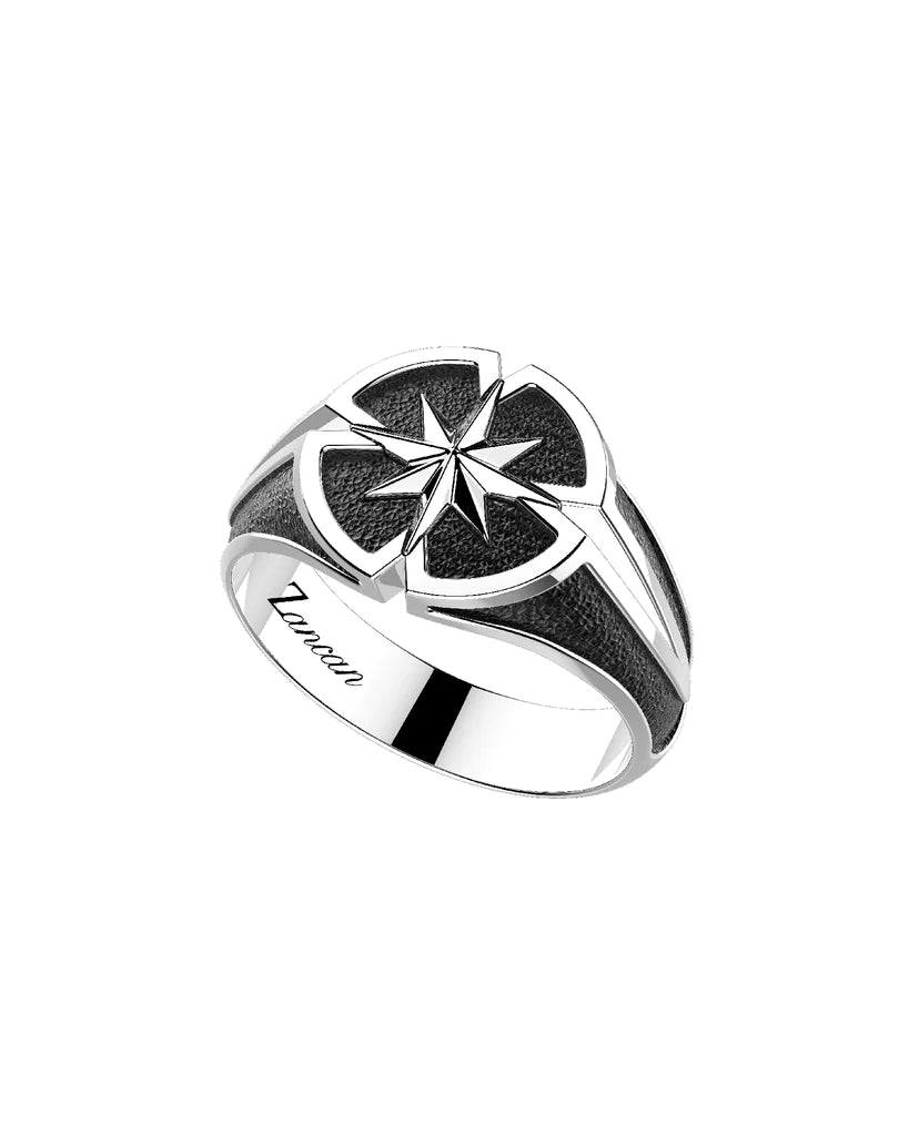 BAGUE HOMME ZANCAN EN ARGENT COLLECTION COSMOPOLITE - EXA175