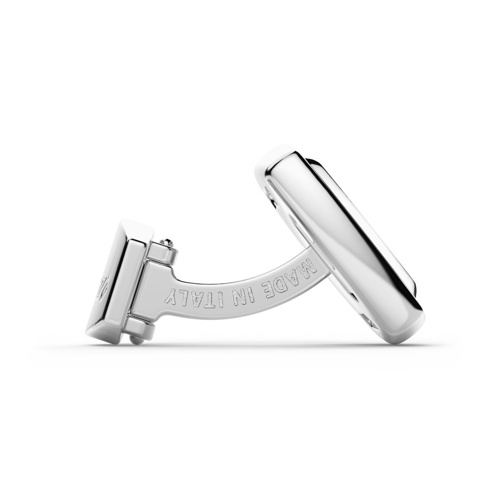 Gemelli in Argento Zancan con base quadrata liscia - EXG059