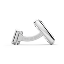 Gemelli in Argento Zancan con base quadrata liscia - EXG059