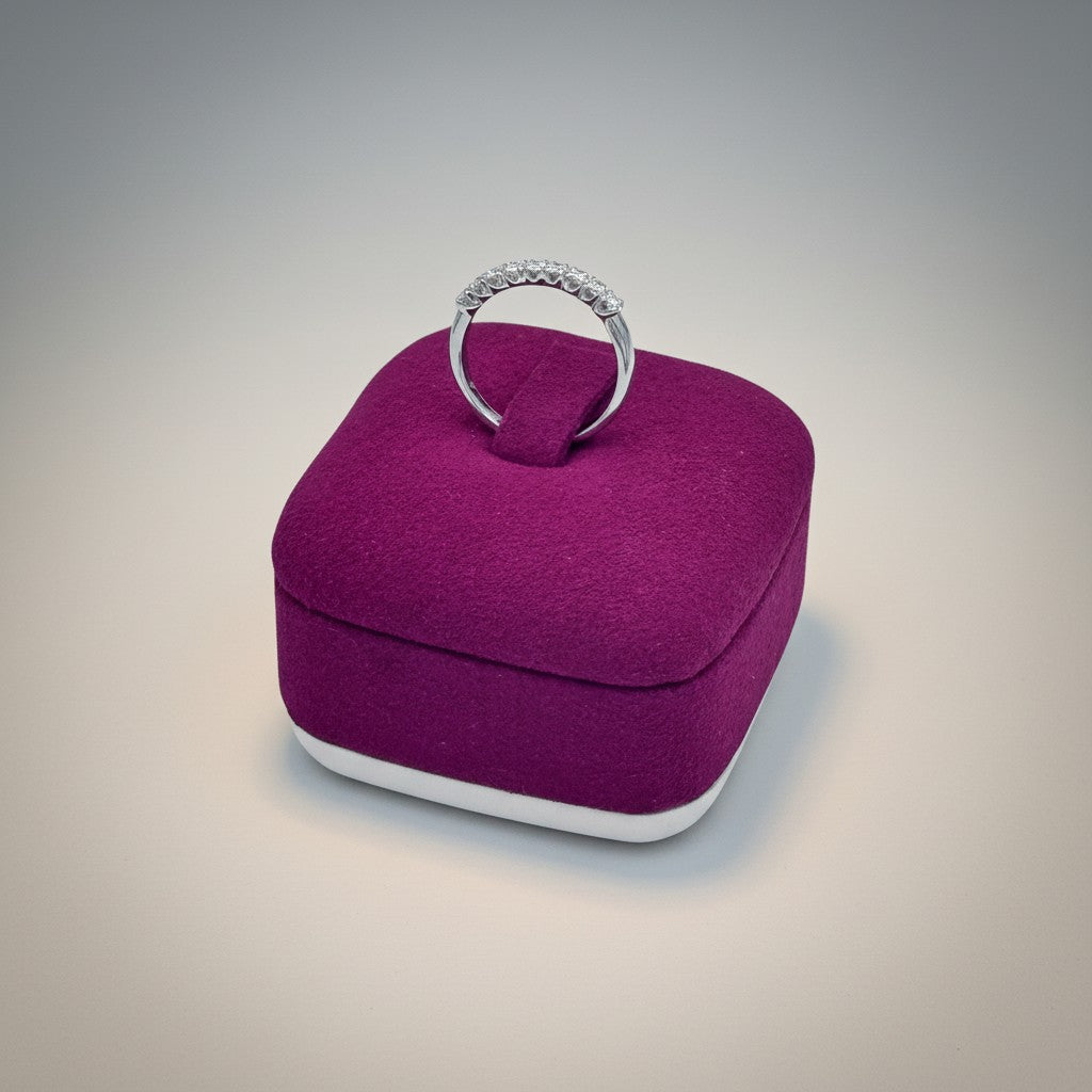 ANELLO VERETTA A 9 DIAMANTI GIORGIO VISCONTI IN ORO BIANCO 18kt, 036ct - AB16009B