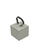 Anello Chimento da uomo in acciaio con resina nera - 82117801