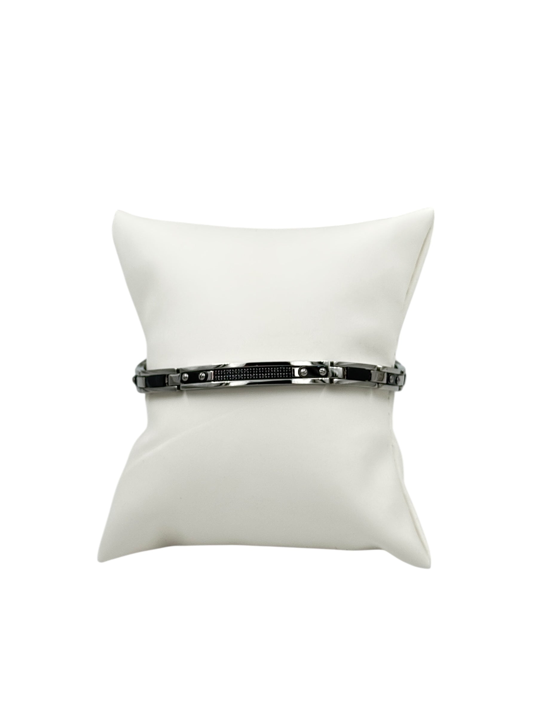 Bracciale Zancan in acciaio da uomo, in PVD nero - Collezione Hi-Teck - EHB285