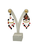 Koliè 925 - Orecchini pendenti in argento dorato con corallo - OR NERES 11