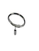 Bracciale Baraka' Collezione "Kabala" in ceramica nera, acciaio, dettagli oro rosa 18kt e  diamante centrale - BR214203