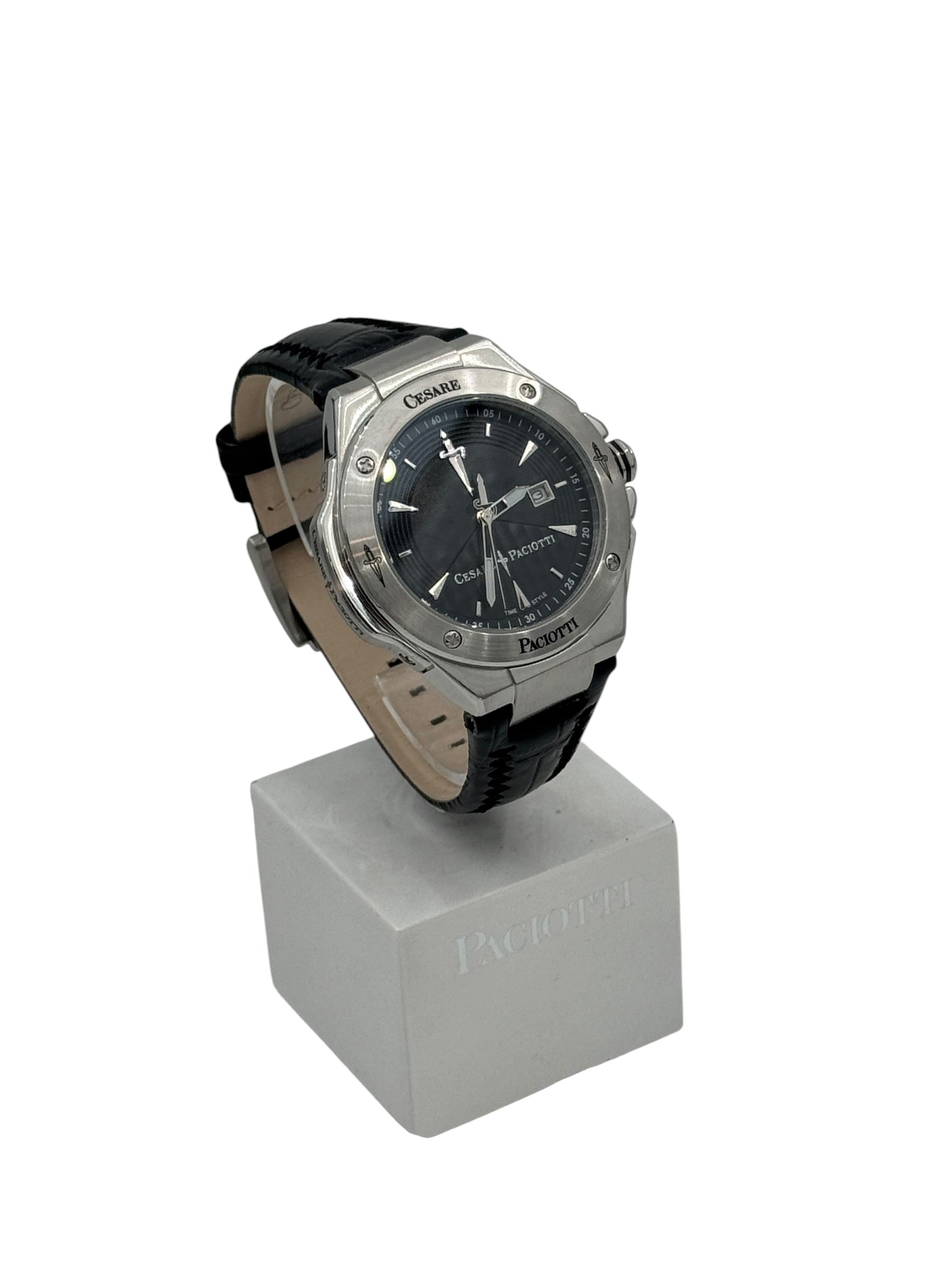 Orologio Cesare Paciotti, New York, quadrante nero al quarzo, 45mm - TSST009