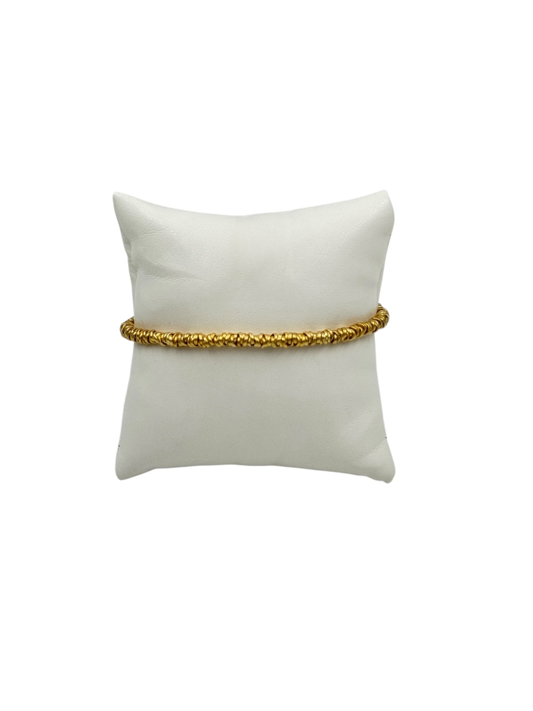 Bracciale Spadarella in argento dorato, unisex, con anellini - SPBR268-oro