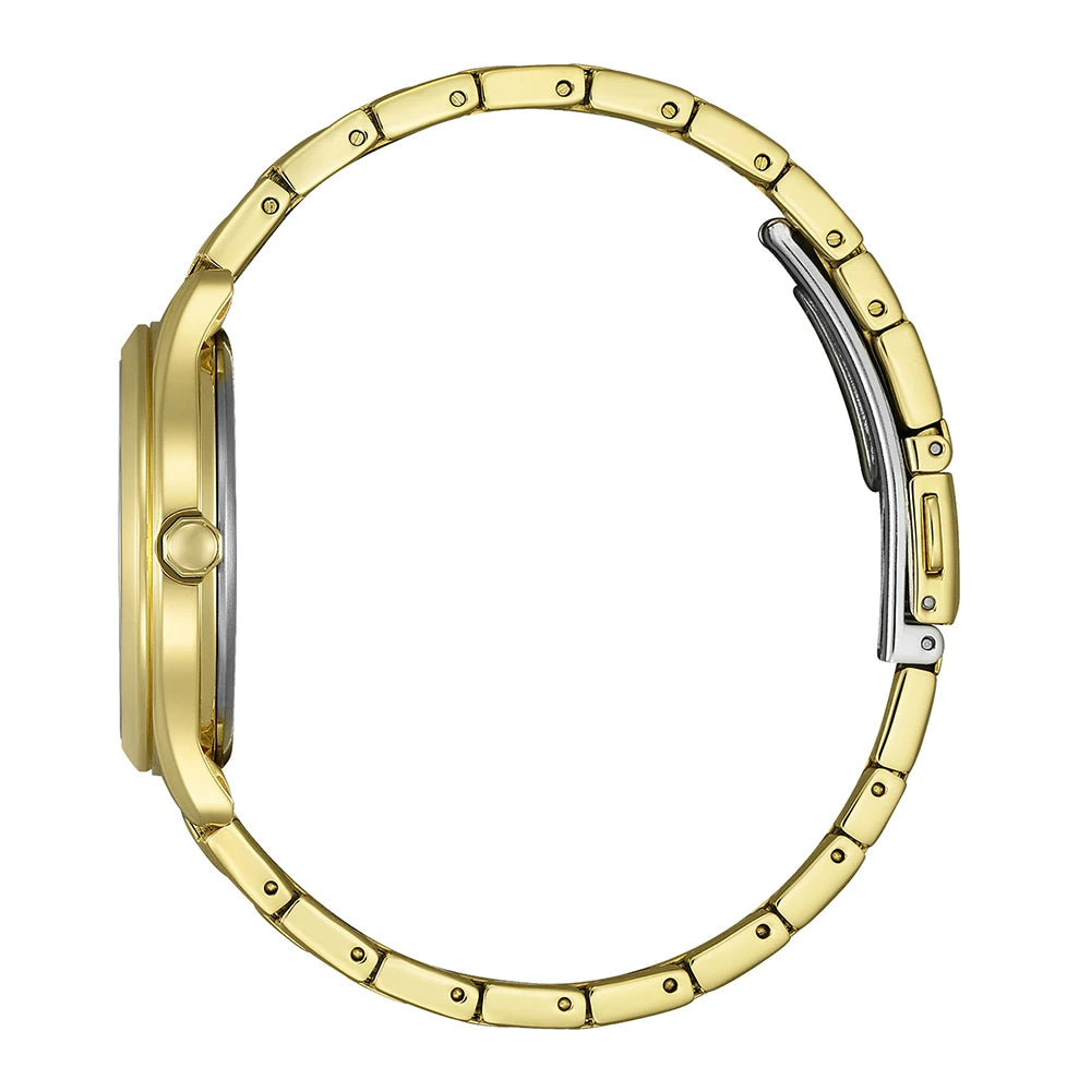 Orologio Citizen Lady Sport, bracciale color oro giallo e quadrante verde, eco-drive, 34mm - FE6122-64X
