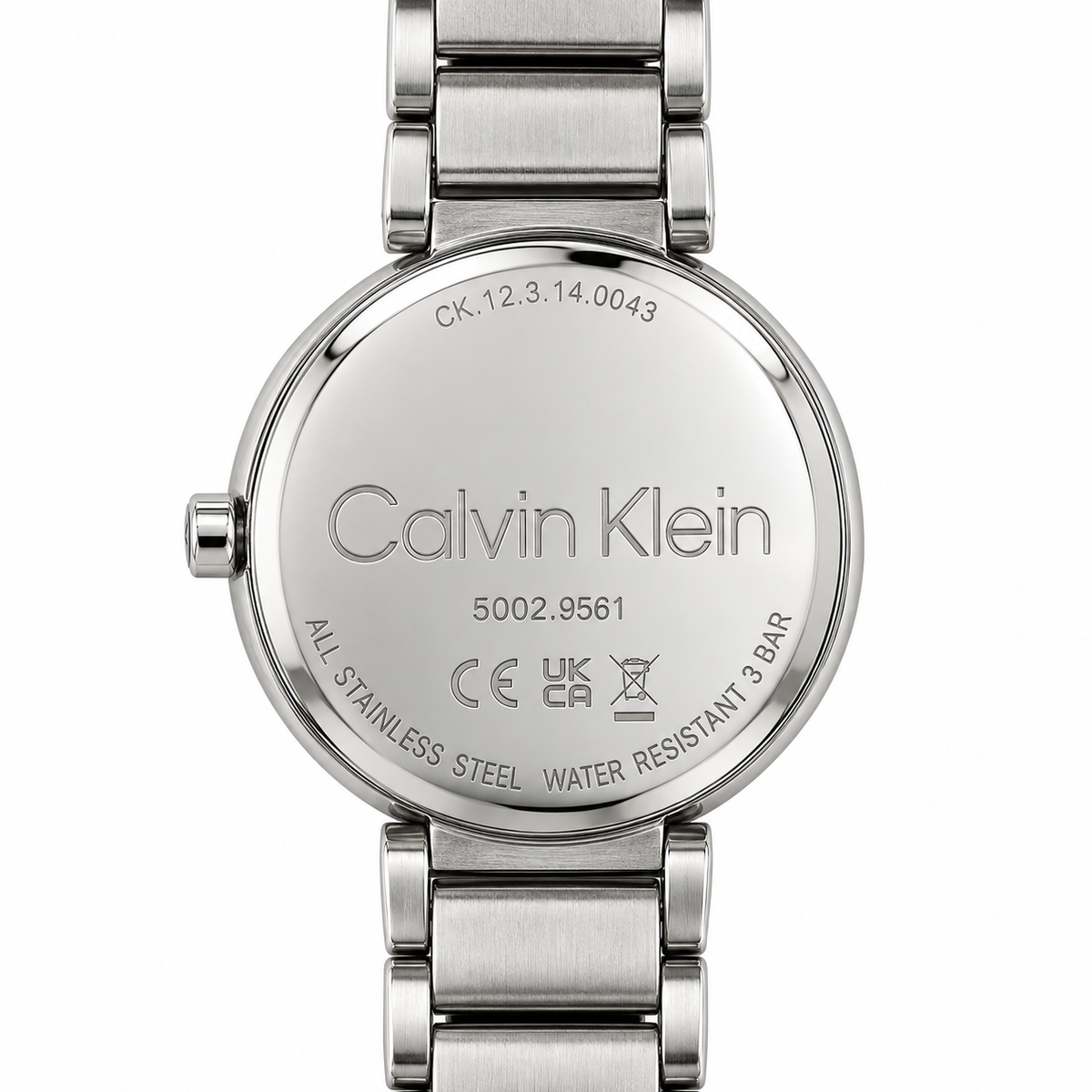 Orologio Calvin Klein Impulsive Donna — 27 mm — Movimento al quarzo, quadrante rosa sunray con 4 zirconi — NOS - 5002.9561