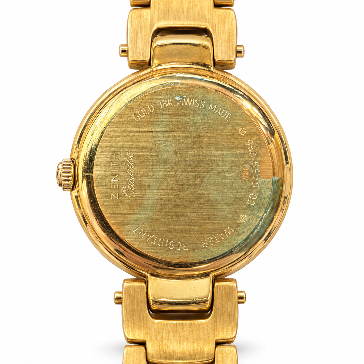 Orologio Zenith da donna, collezione Caprice, in oro giallo 18kt e quadrante bianco, quarzo, NOS, 27mm - 60.0469.296