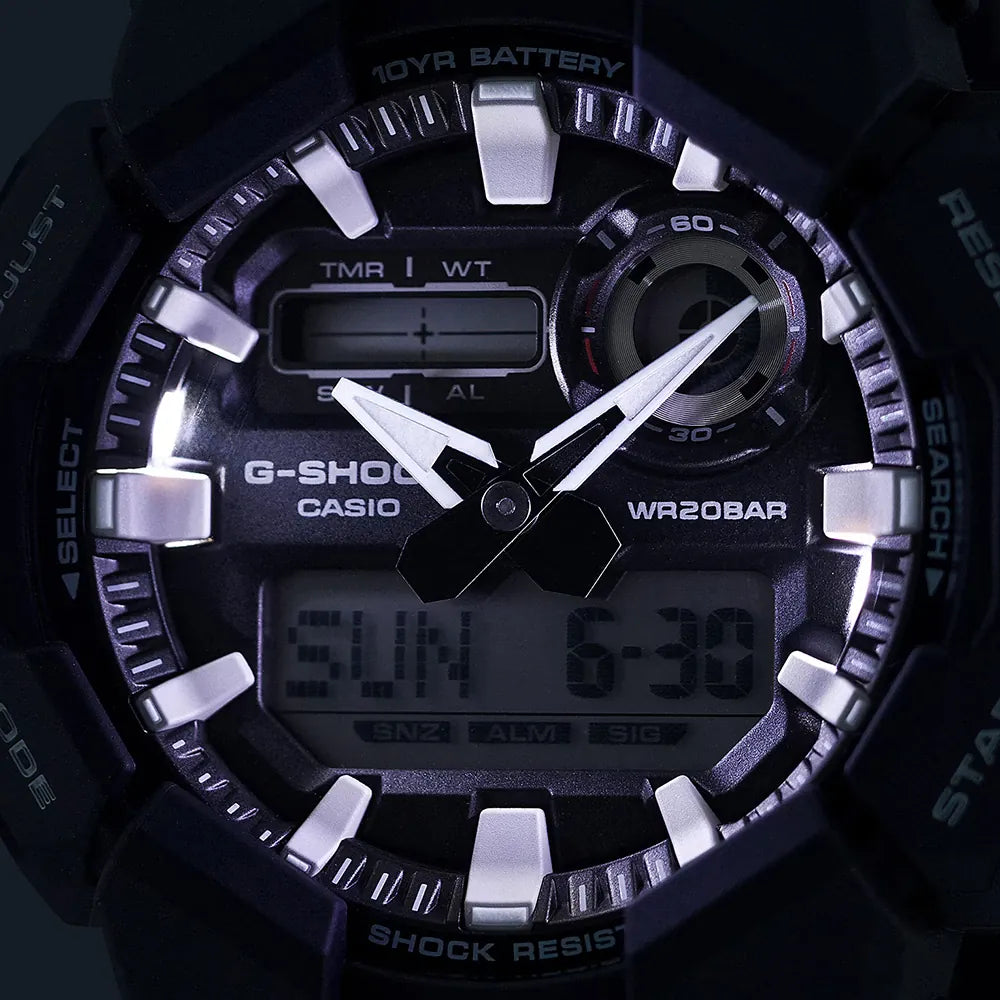 OROLOGIO G-SHOCK CLASSIC, Analogico digitale black, 52mm - GA-010-1A1ER