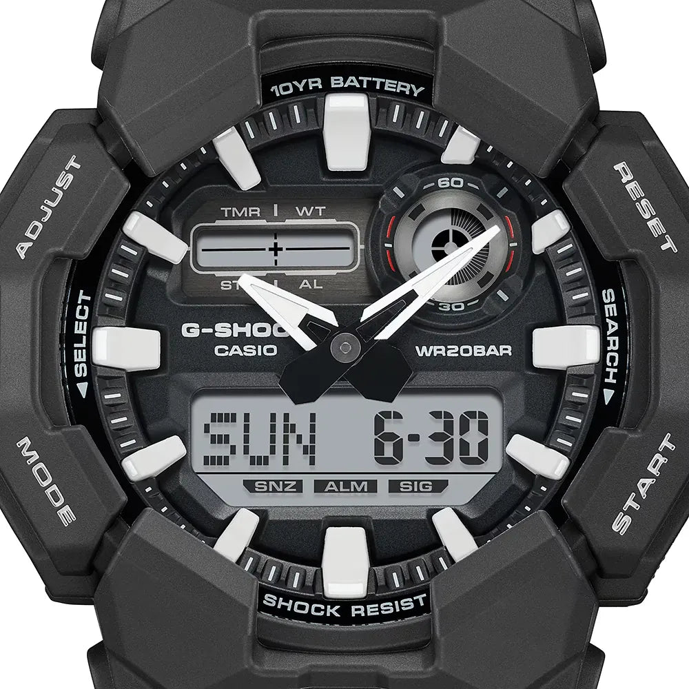 OROLOGIO G-SHOCK CLASSIC, Analogico digitale black, 52mm - GA-010-1A1ER