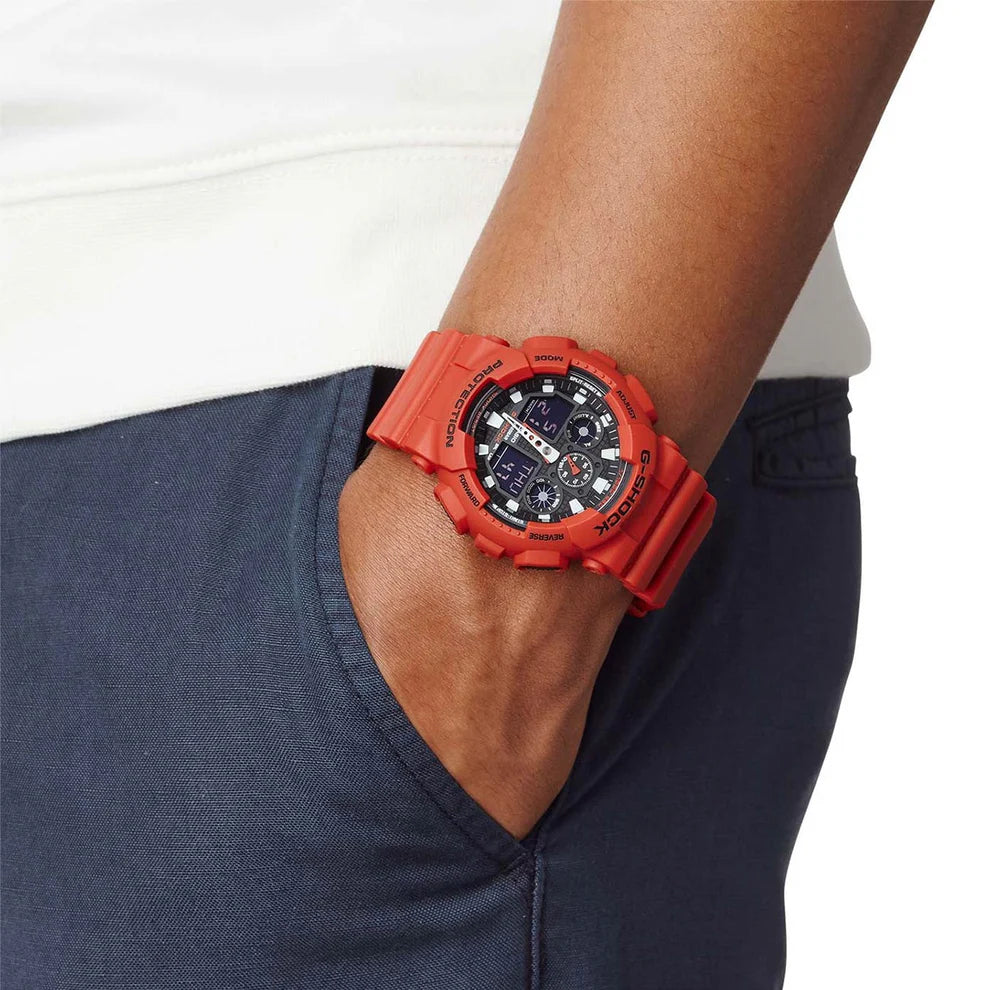 Orologio Casio G-Shock CLASSIC, COLORE ROSSO, 51MM - GA-100B-4AER