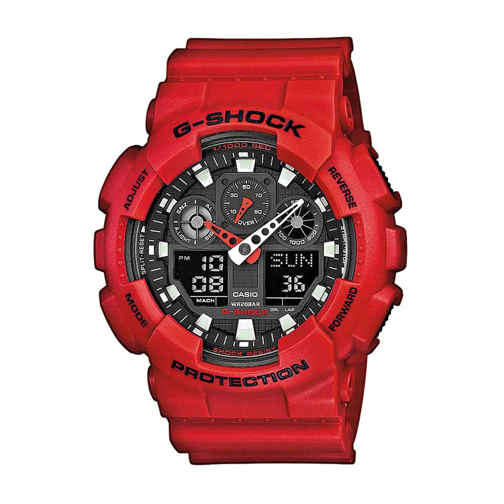 Orologio Casio G-Shock CLASSIC, COLORE ROSSO, 51MM - GA-100B-4AER