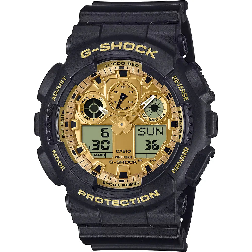 OROLOGIO G-SHOCK CLASSIC SERIE GA-100, analogico digitale, 51mm - GA-100GGB-1A9ER