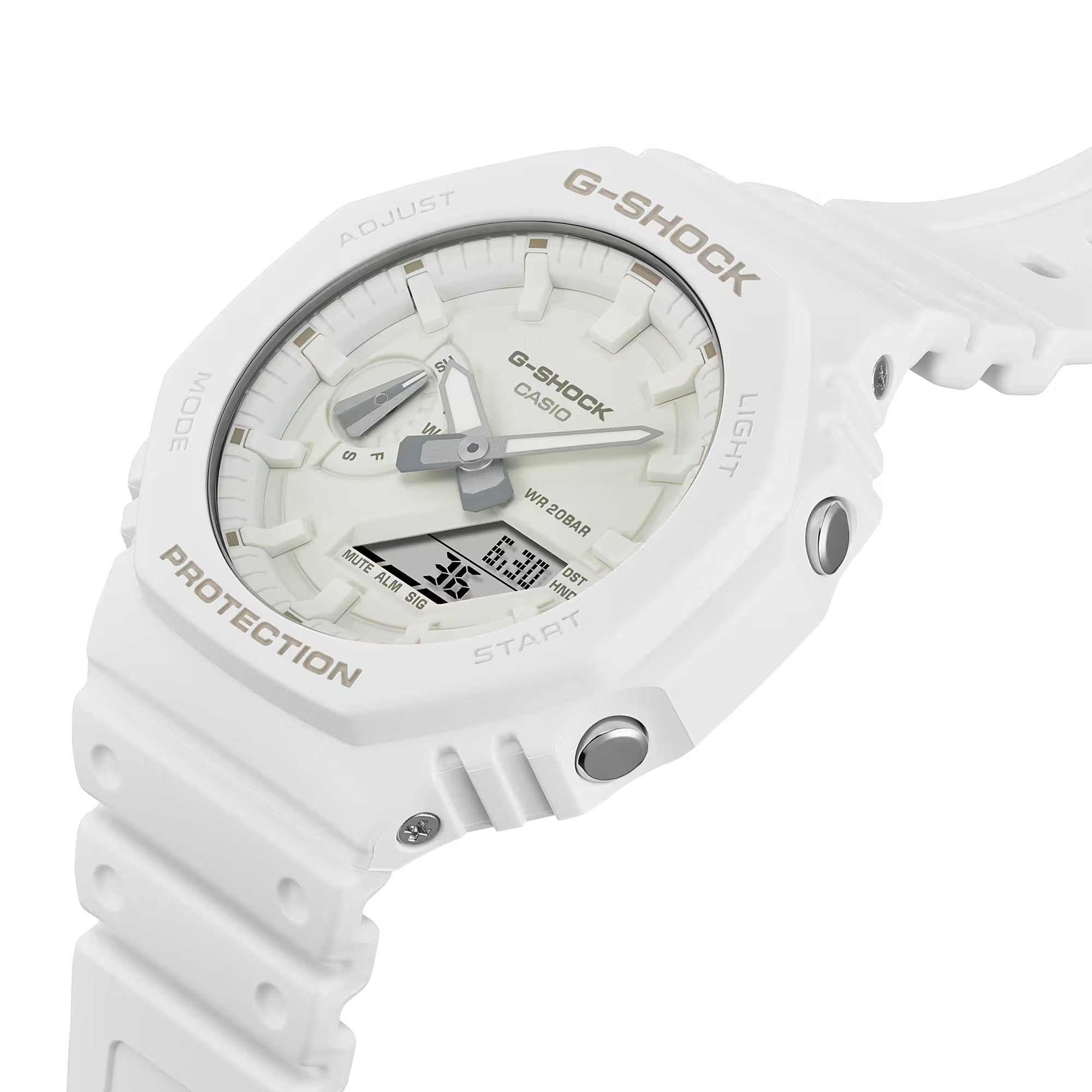 Orologio G-Shock CLASSIC GA-2100 Series, colore bianco, 45mm - GA-2100-7A7ER