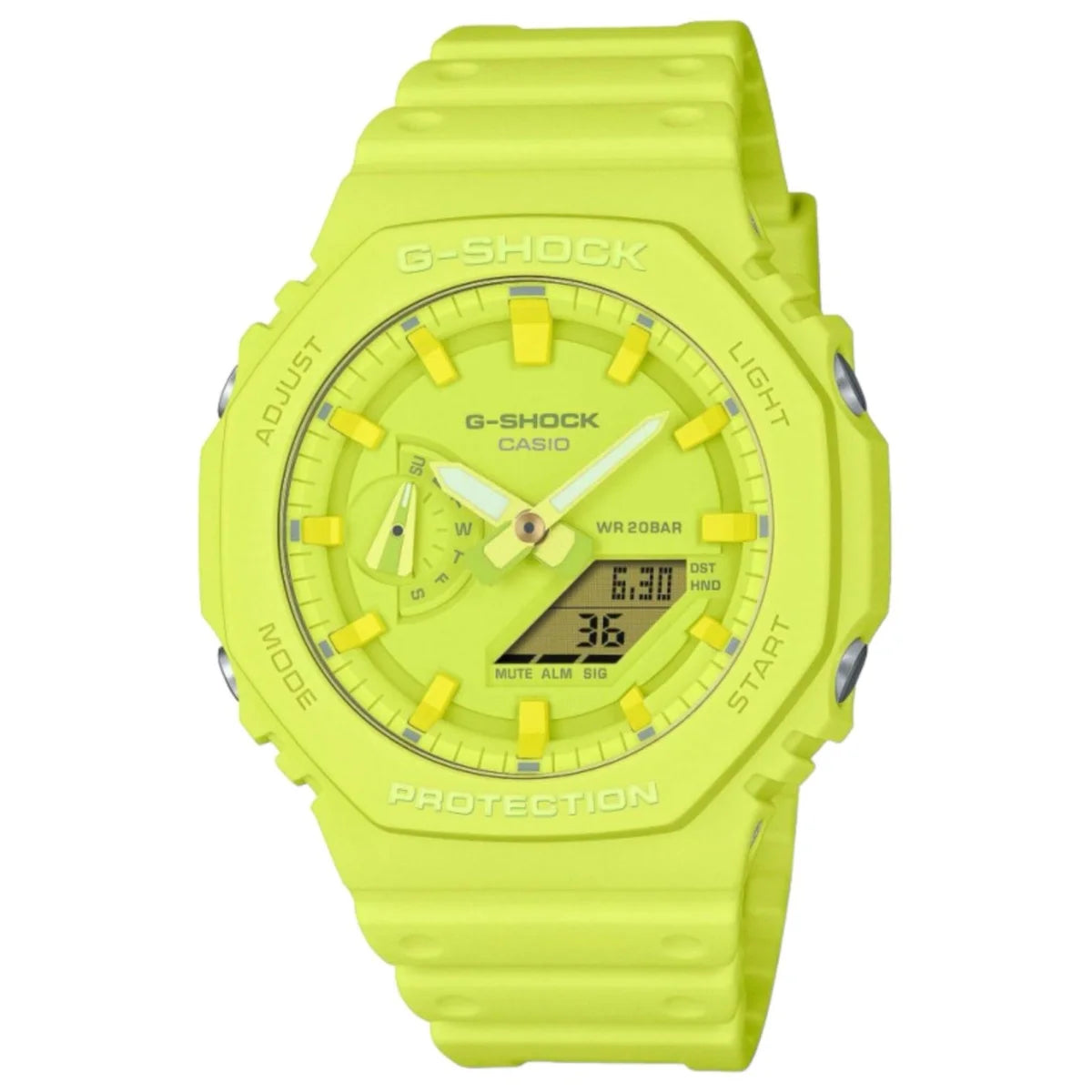 G-SHOCK Classic, COLORE LIME, 45mm - GA-2100-9A9ER