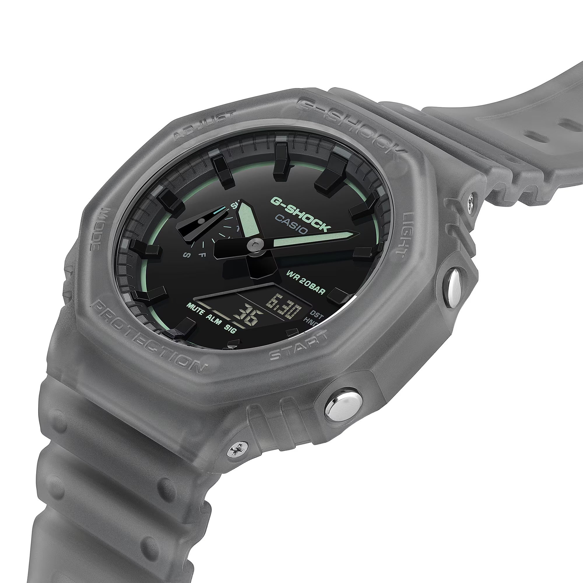 Orologio G-SHOCK Classic, quadrante total black e lancette verdi neon, 45mm - GA-2100K-1AER