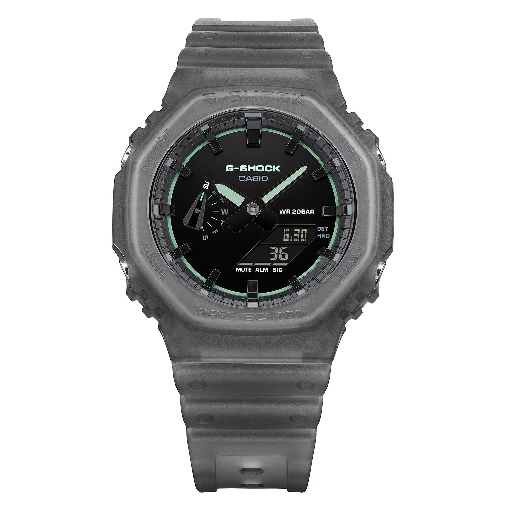 Orologio G-SHOCK Classic, quadrante total black e lancette verdi neon, 45mm - GA-2100K-1AER