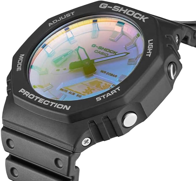 G-Shock-UHR, GA-2100-Serie, mehrfarbige limitierte Auflage, 45 mm – GA-2100SR-1AER