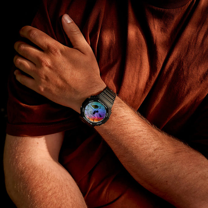 OROLOGIO G-Shock, Serie GA-2100, multicolor Limited Edition, 45mm - GA-2100SR-1AER