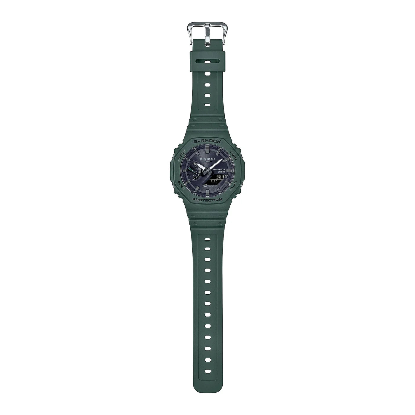 G-Shock-Uhr, ANALOG-DIGITAL-MODELL, Farbe Militärgrün, 45 MM – GA-B2100-3AER