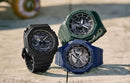 G-Shock-Uhr, ANALOG-DIGITAL-MODELL, Farbe Militärgrün, 45 MM – GA-B2100-3AER