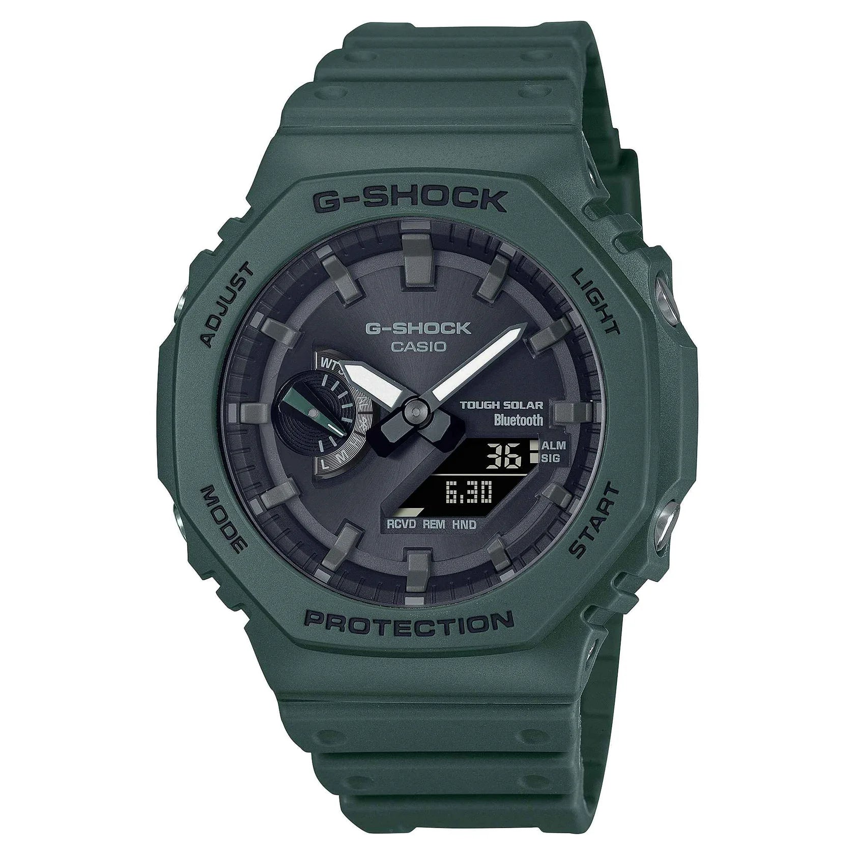 Orologio G-Shock, MODELLO ANALOGICO-DIGITALE, colore verde militare, 45MM - GA-B2100-3AER